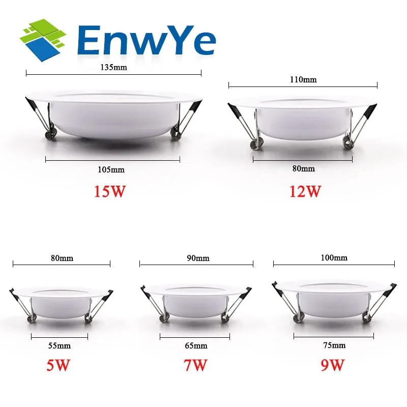 10PCS LED Downlight Ceiling 5W 7W 9W 12W 15W Warm white/cold white led light AC 220V 230V 240V