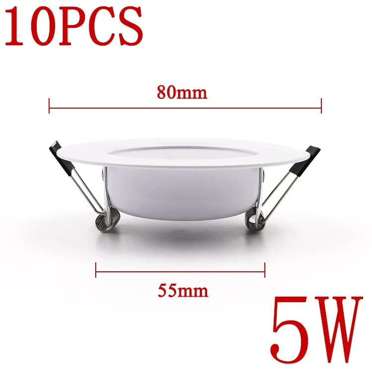 10PCS LED Downlight Ceiling 5W 7W 9W 12W 15W Warm white/cold white led light AC 220V 230V 240V