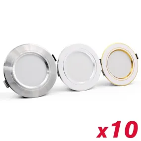 10PCS/lot Recessed Round LED Downlight 18W 15W 12W 9W 5W LED Ceiling Lamp AC 220V 230V 240V Cold Warm White Indoor Lighting