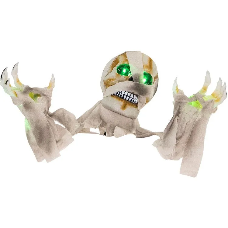 10" Duane the Dead, Talking Mummy Groundbreaker with Flashing Eyes and Hands Outdoor Battery-Operated Halloween Decoration