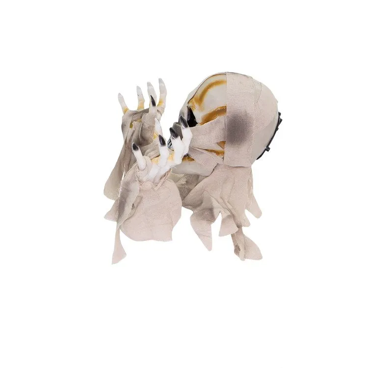 10" Duane the Dead, Talking Mummy Groundbreaker with Flashing Eyes and Hands Outdoor Battery-Operated Halloween Decoration