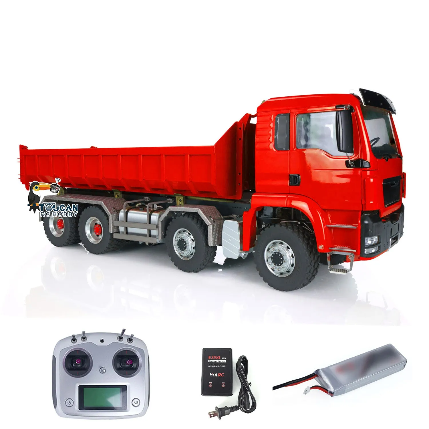 1/14 LESU Hydraulic RC Roll On/Off Dump Truck 8x8 Metal RTR Full Dumper Lorry Vehicle