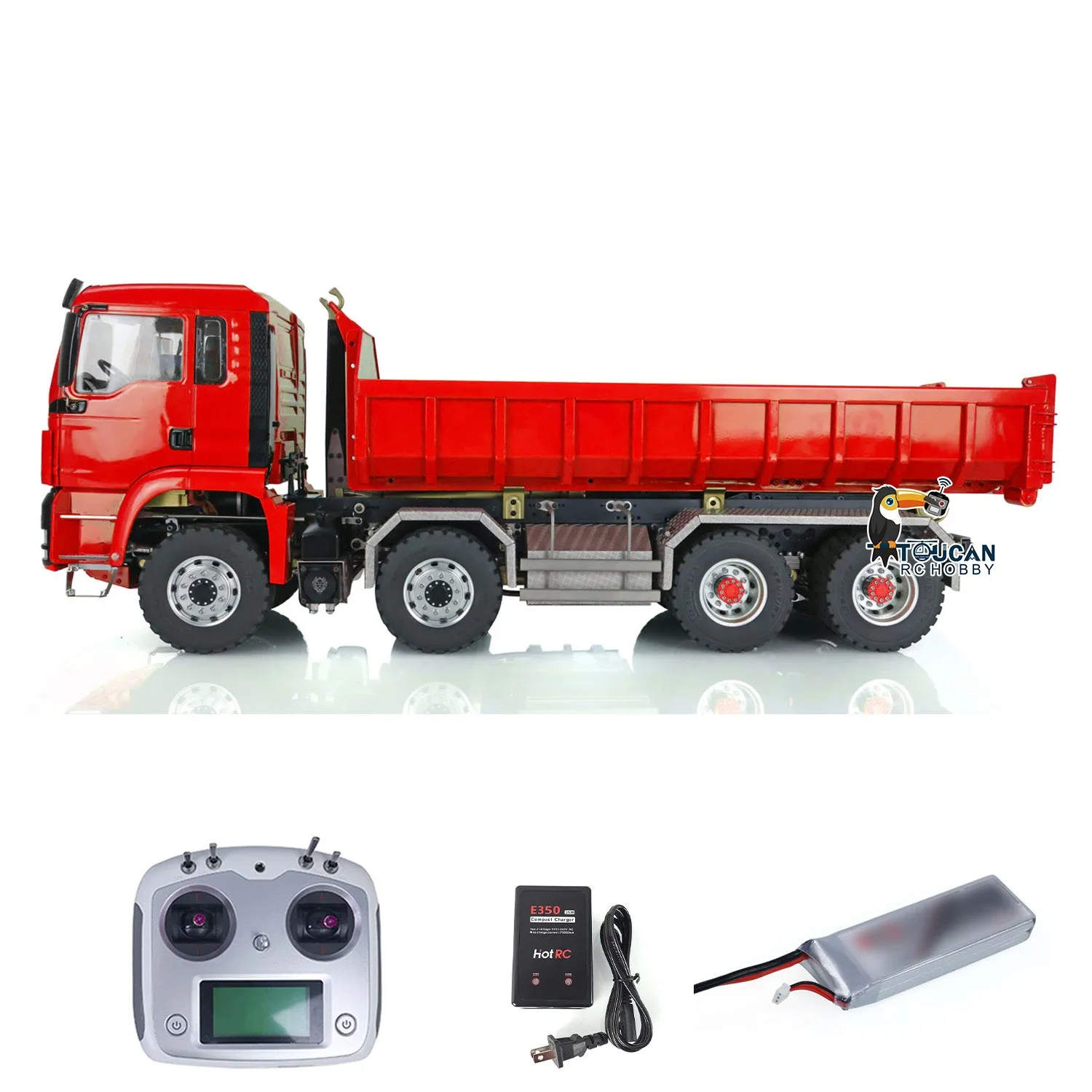 1/14 LESU Hydraulic RC Roll On/Off Dump Truck 8x8 Metal RTR Full Dumper Lorry Vehicle
