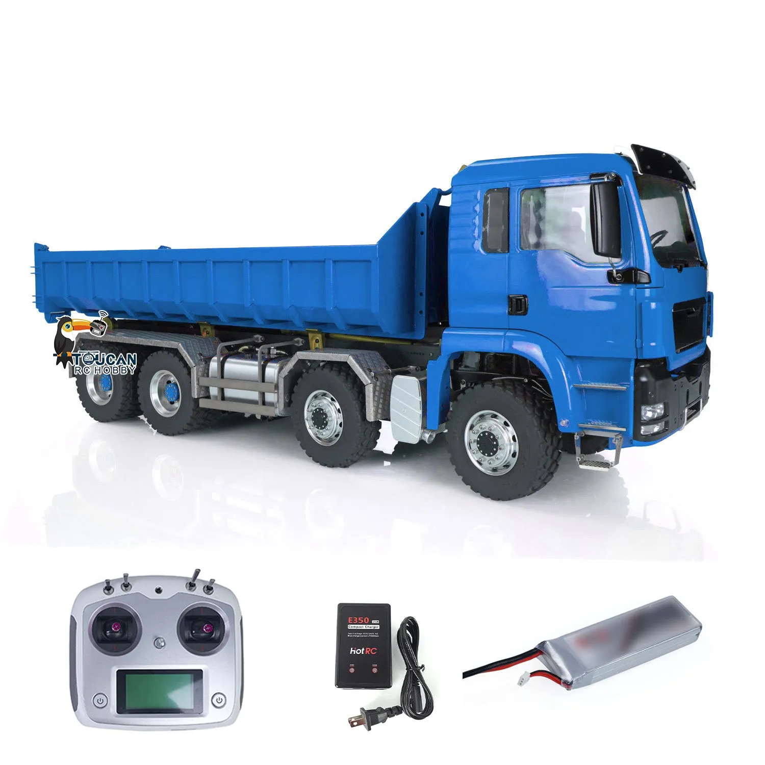 1/14 LESU Hydraulic RC Roll On/Off Dump Truck 8x8 Metal RTR Full Dumper Lorry Vehicle