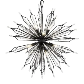 12 Light Pendant from the Orbital Collection in Carbon Finish by Varaluz