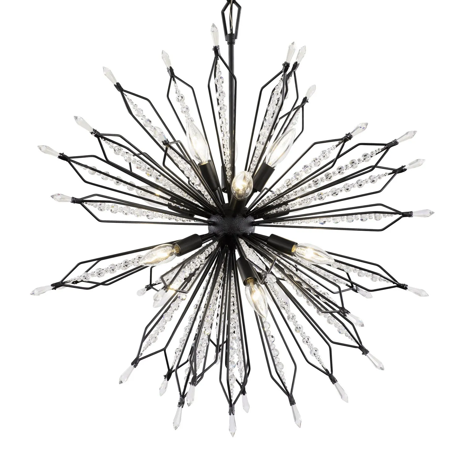 12 Light Pendant from the Orbital Collection in Carbon Finish by Varaluz