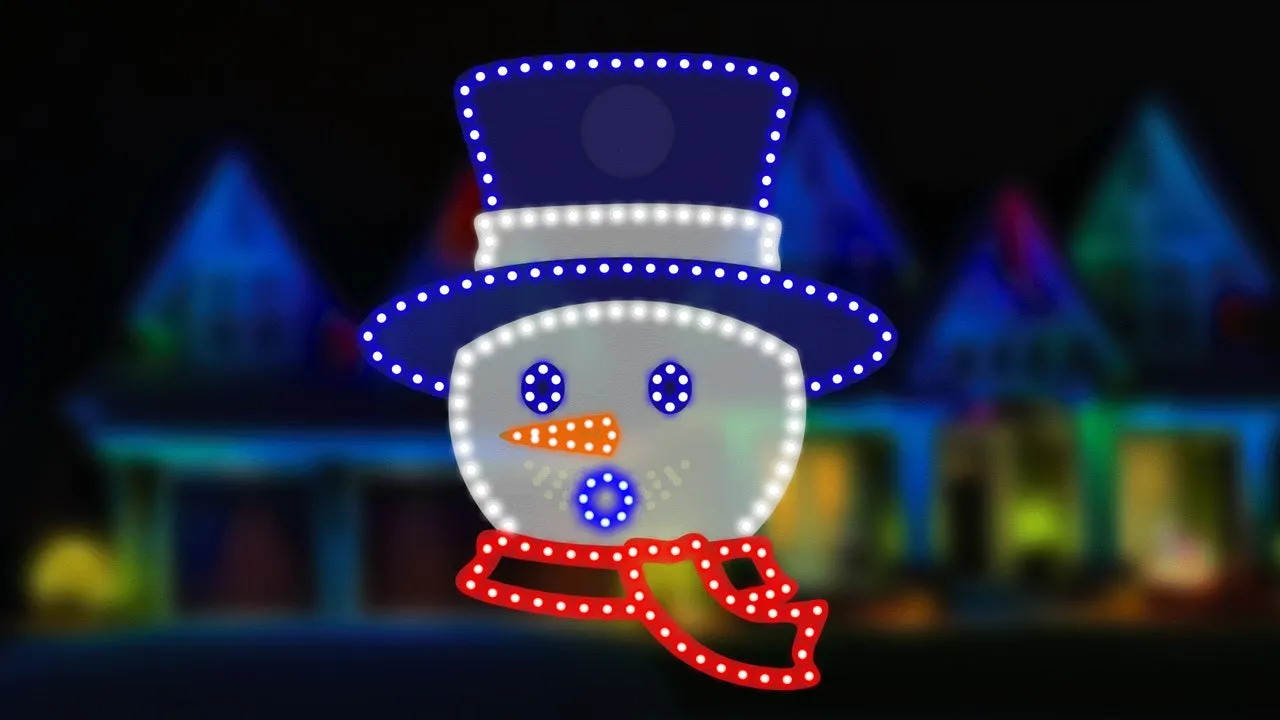 16" Hi-Vibrant LED Singing Snowman Christmas Decoration