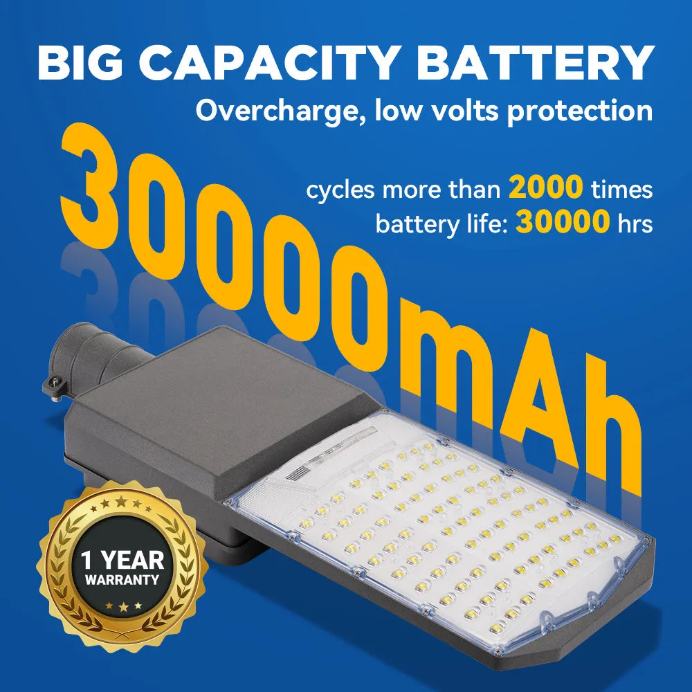 2 PACK 1200 W solar powered street lights 30000 lumens