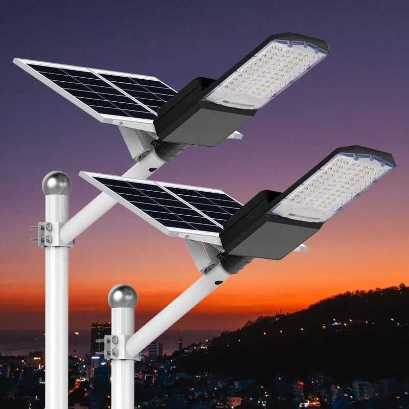 2 PACK 1200 W solar powered street lights 30000 lumens
