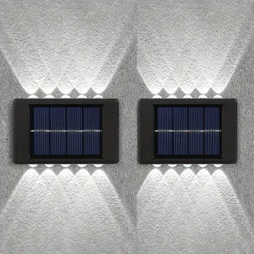 2 Portable Solar Powered Up And Down Outdoor 10Led Light Fa-10