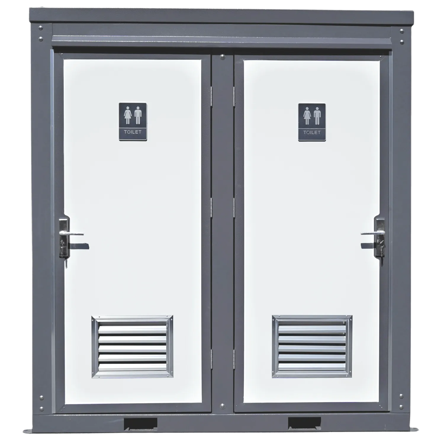 2 Private Toilet Stalls Portable Restroom