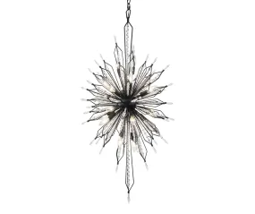20 Light Foyer Pendant from the Orbital Collection in Carbon Finish by Varaluz