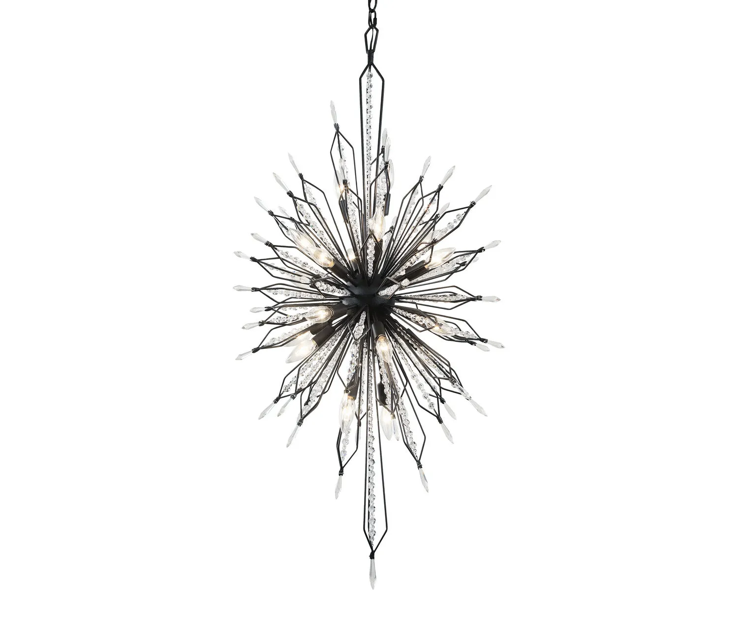 20 Light Foyer Pendant from the Orbital Collection in Carbon Finish by Varaluz
