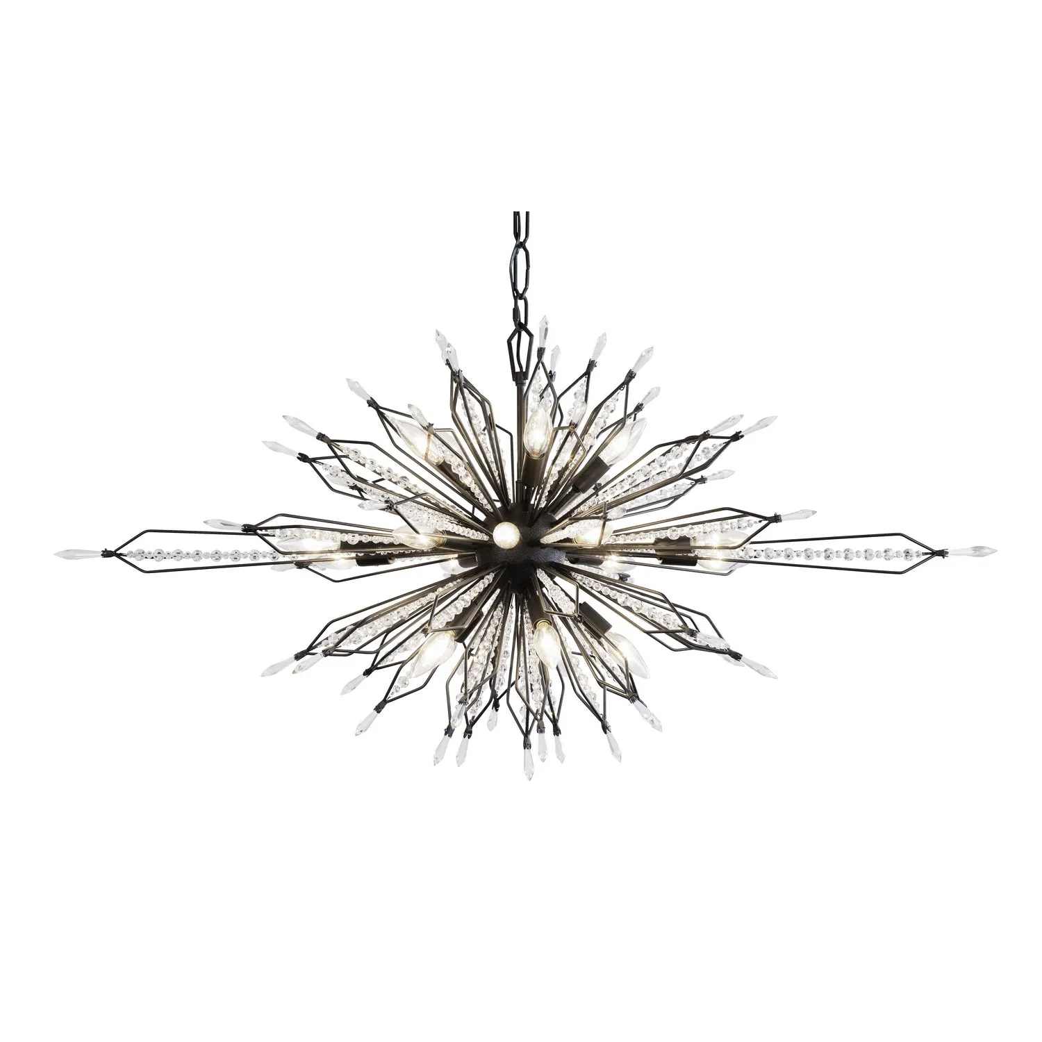 20 Light Linear Pendant from the Orbital Collection in Carbon Finish by Varaluz
