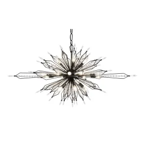 20 Light Linear Pendant from the Orbital Collection in Carbon Finish by Varaluz