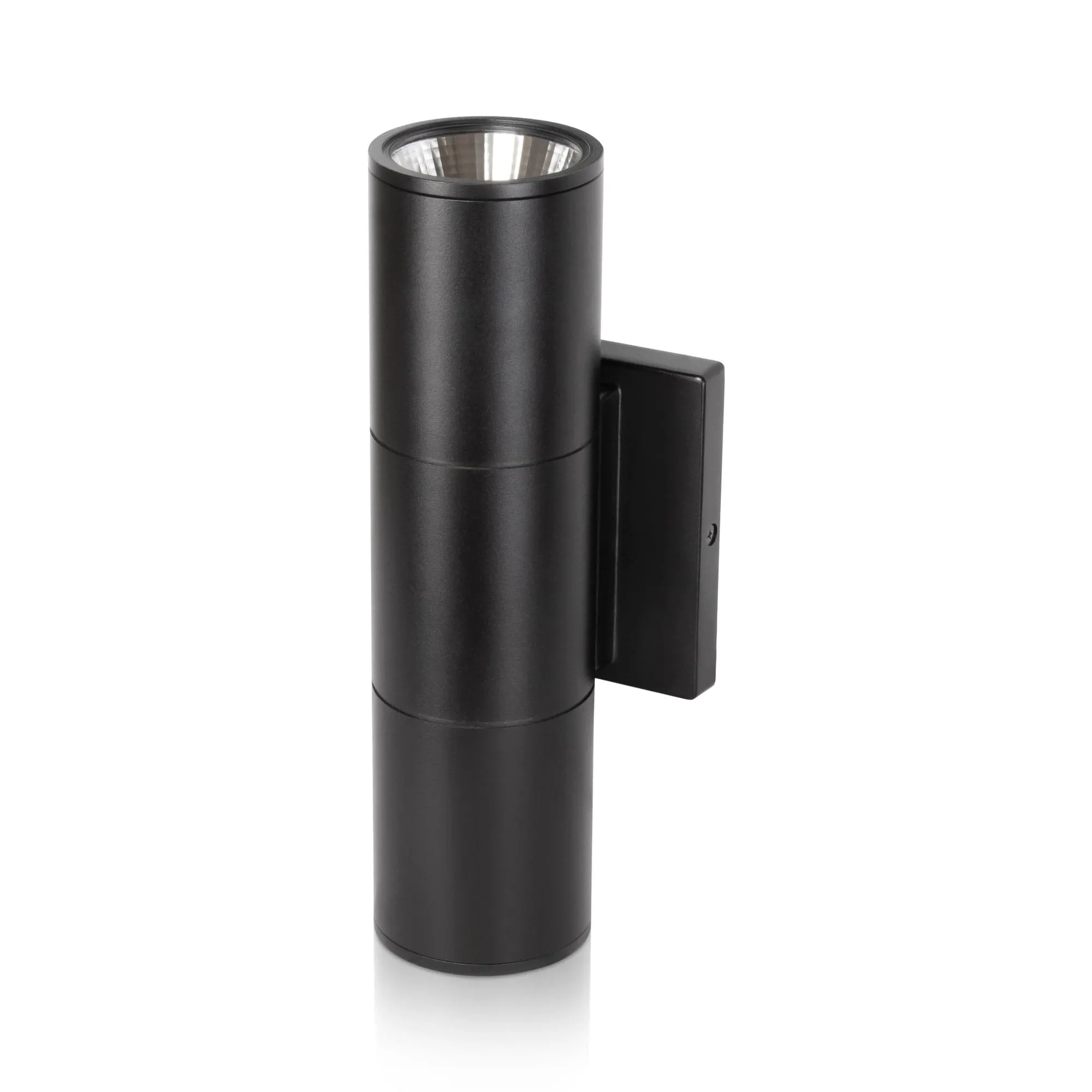 20W Up Down LED Cylinder Wall Light Fixture - 3K/4K/5K CCT - 120-277VAC - Textured Black