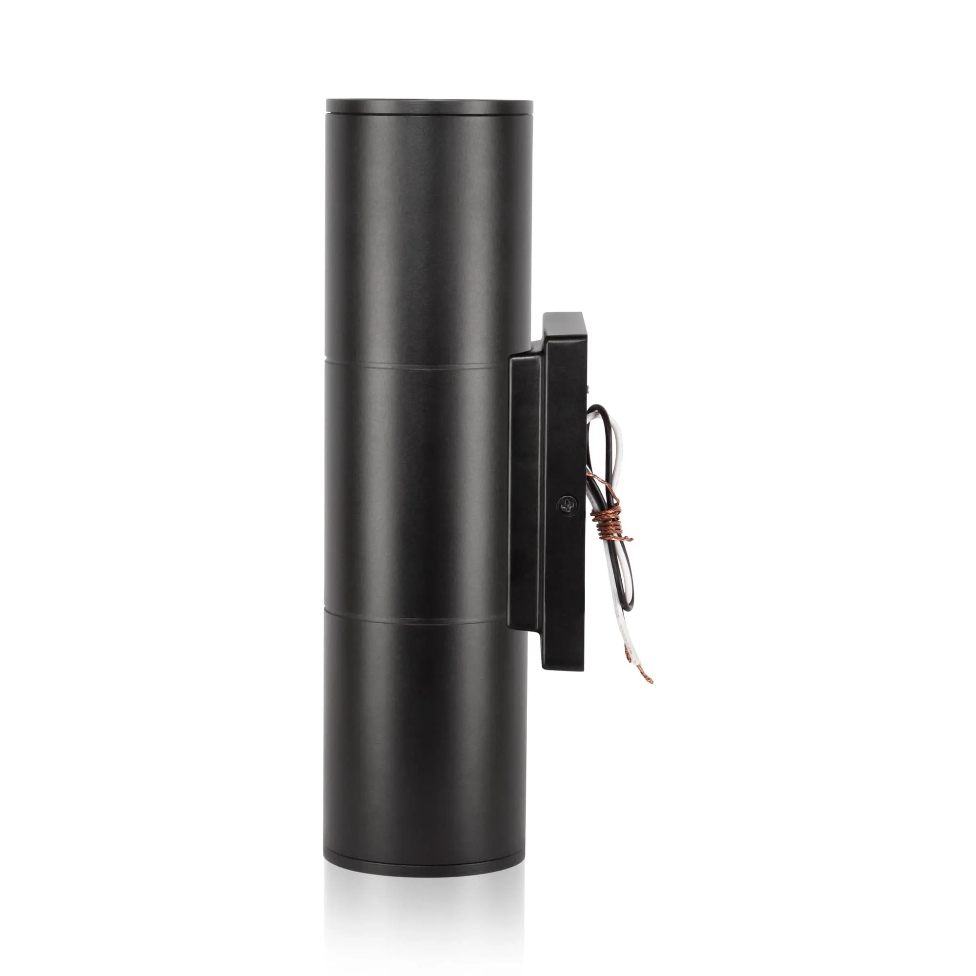 20W Up Down LED Cylinder Wall Light Fixture - 3K/4K/5K CCT - 120-277VAC - Textured Black