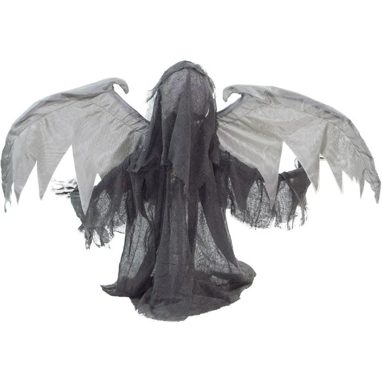 29.5" Gabriel the Animated Winged Reaper Indoor/Outdoor Battery-Operated Halloween Decoration