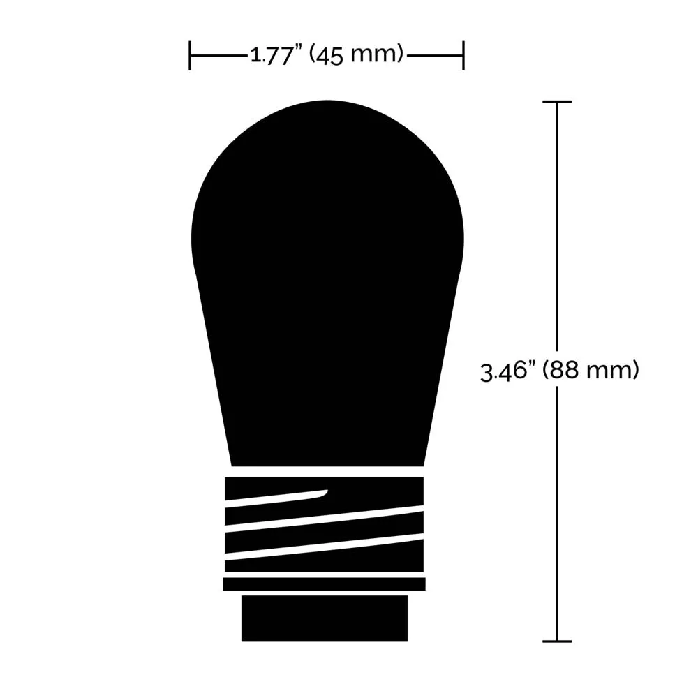 2Pk - 4-Pin S14 LED RGBW Replacement Bulbs String for Satco Starfish IOT S11272