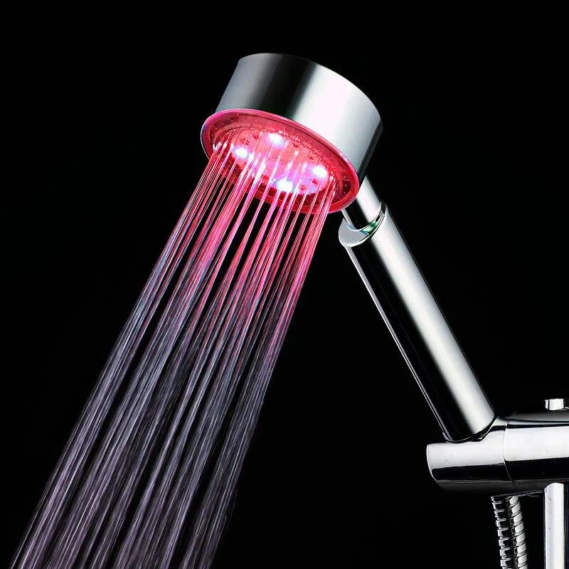 3 Bright Colours LED Temperature Sensor Shower Head