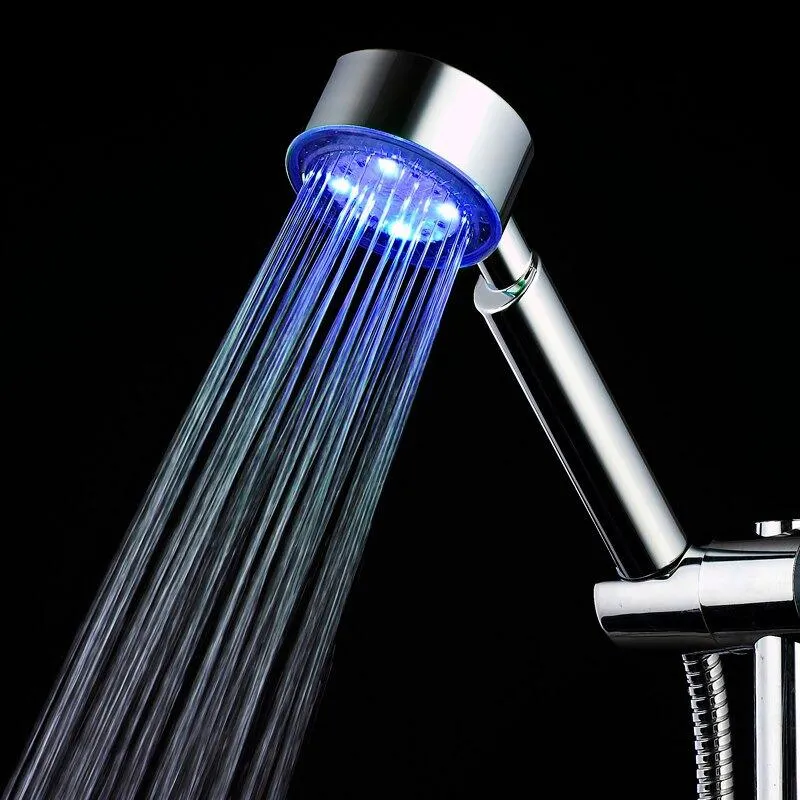 3 Bright Colours LED Temperature Sensor Shower Head