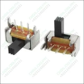 3 Pin 2 Position Panel Mount Micro Vertical Spdt Slide Switch High Knob