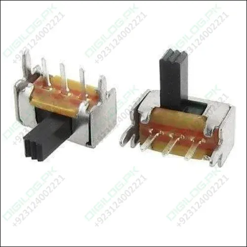 3 Pin 2 Position Panel Mount Micro Vertical Spdt Slide Switch High Knob