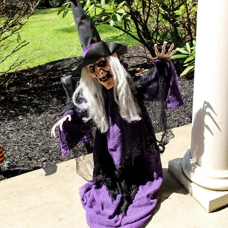 31" Animated Standing Witch