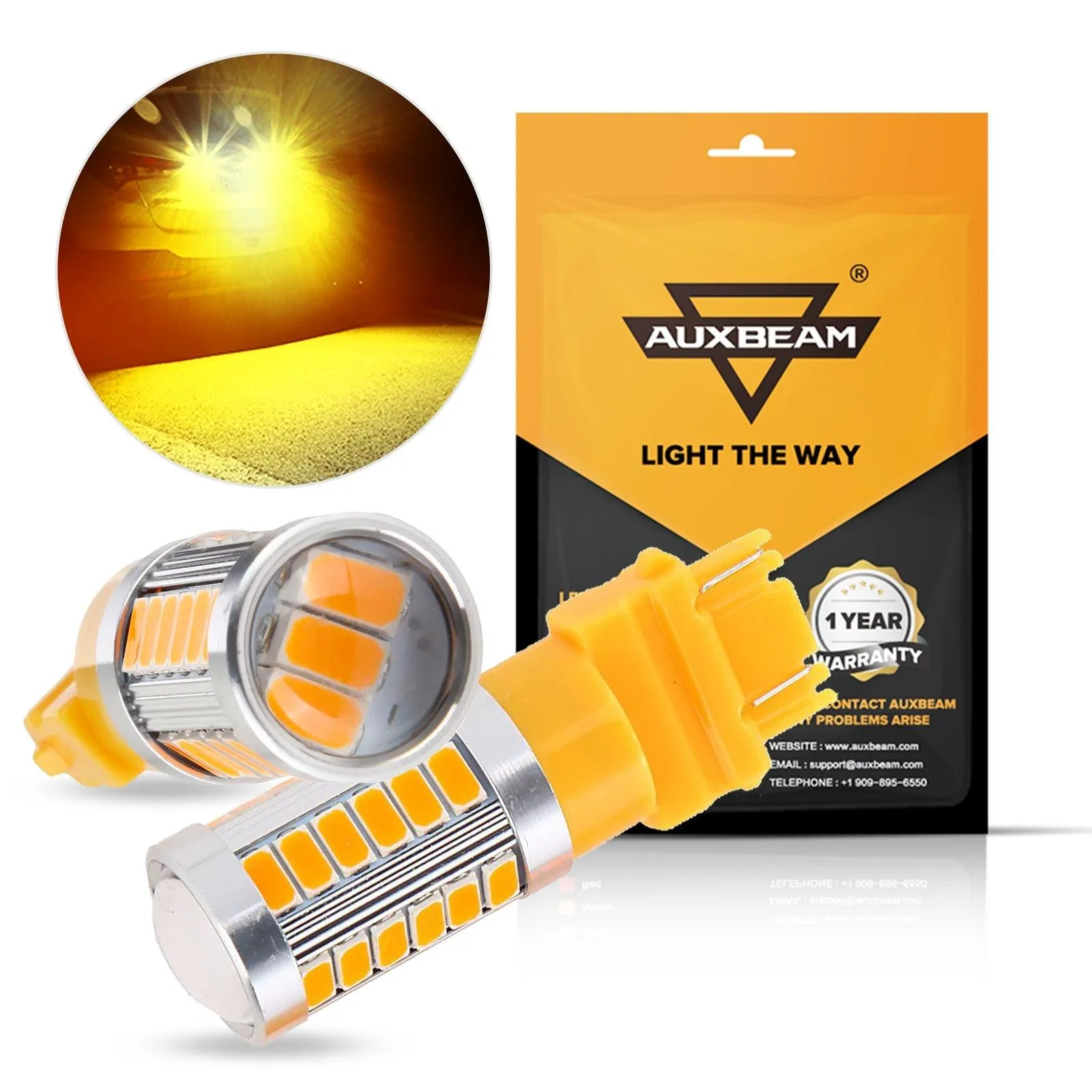 33pcs-LED 3020SMD Cool White/Amber/Red 8000LM LED Brake/Reverse/Parking/Tail/Turn signal Light