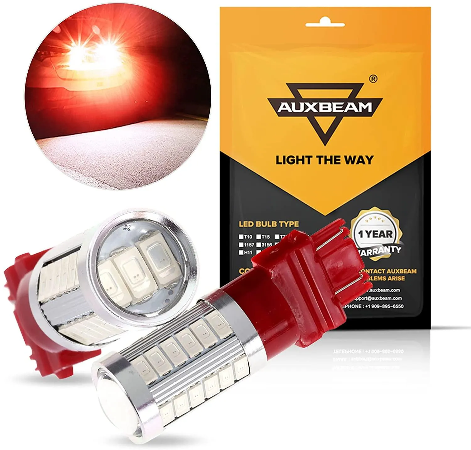 33pcs-LED 3020SMD Cool White/Amber/Red 8000LM LED Brake/Reverse/Parking/Tail/Turn signal Light