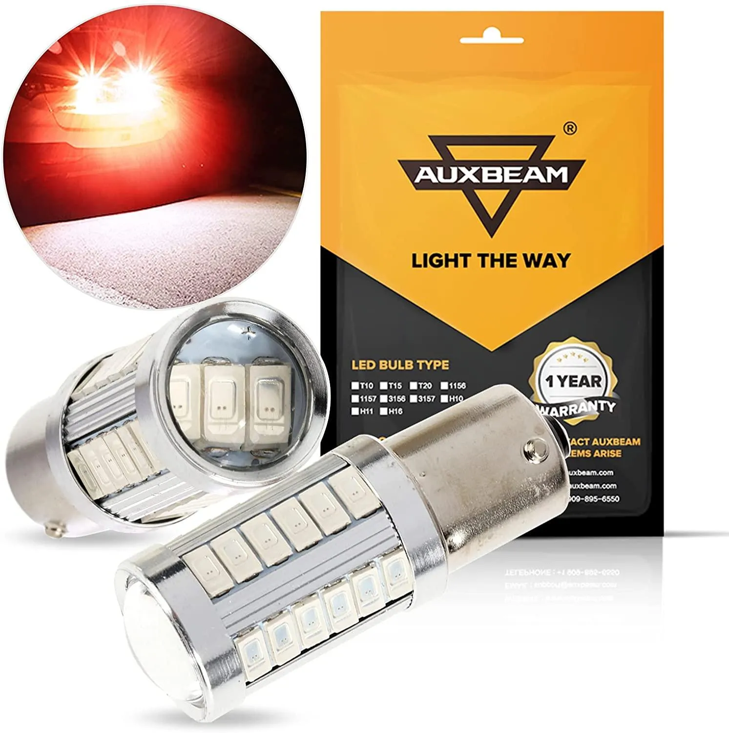 33pcs-LED 3020SMD Cool White/Amber/Red 8000LM LED Brake/Reverse/Parking/Tail/Turn signal Light