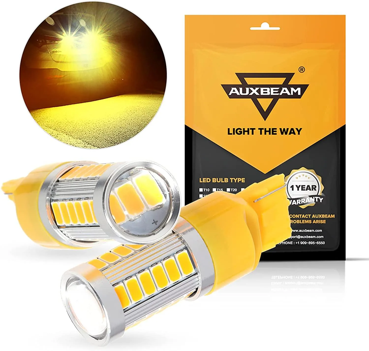 33pcs-LED 3020SMD Cool White/Amber/Red 8000LM LED Brake/Reverse/Parking/Tail/Turn signal Light