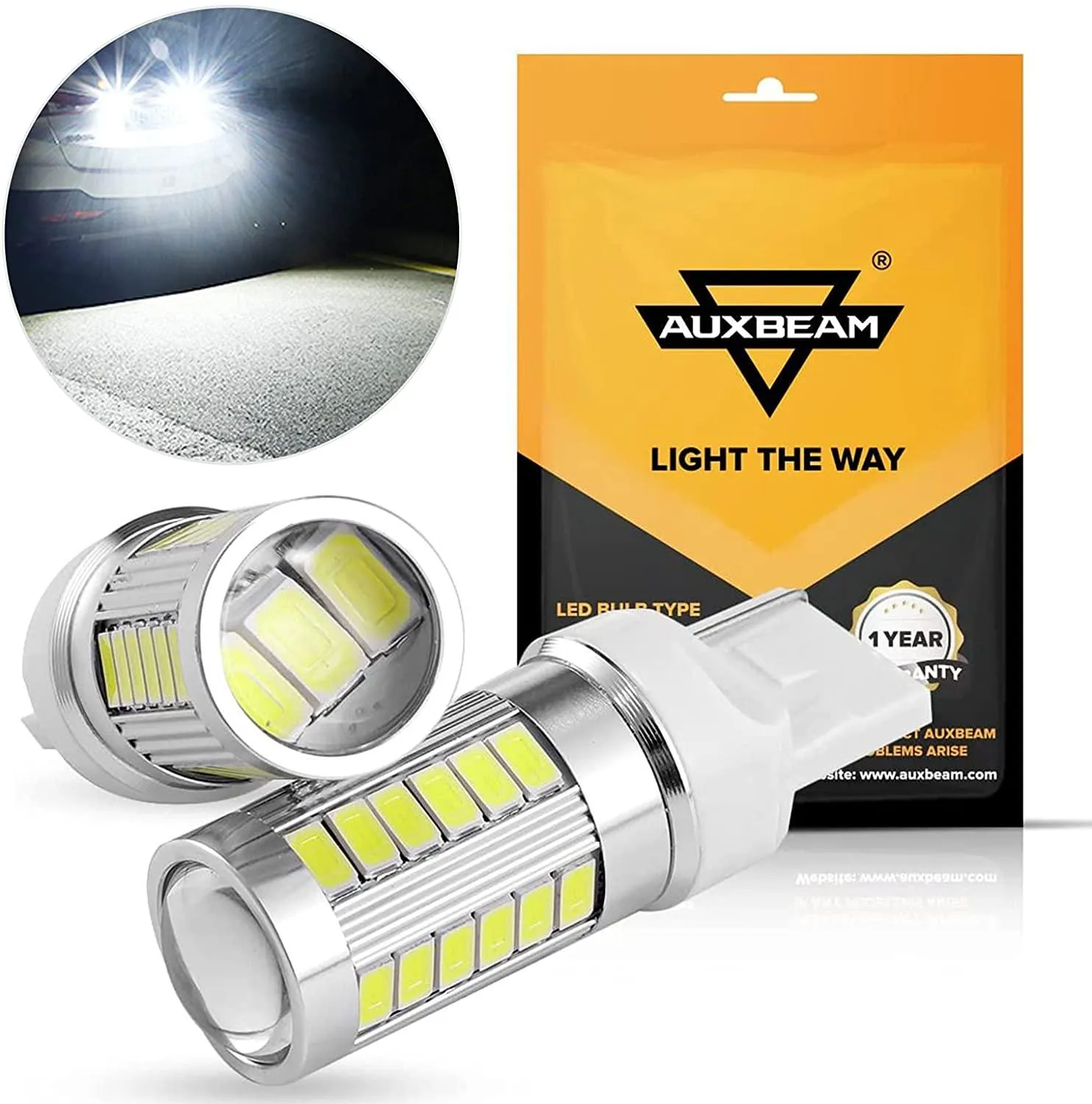 33pcs-LED 3020SMD Cool White/Amber/Red 8000LM LED Brake/Reverse/Parking/Tail/Turn signal Light