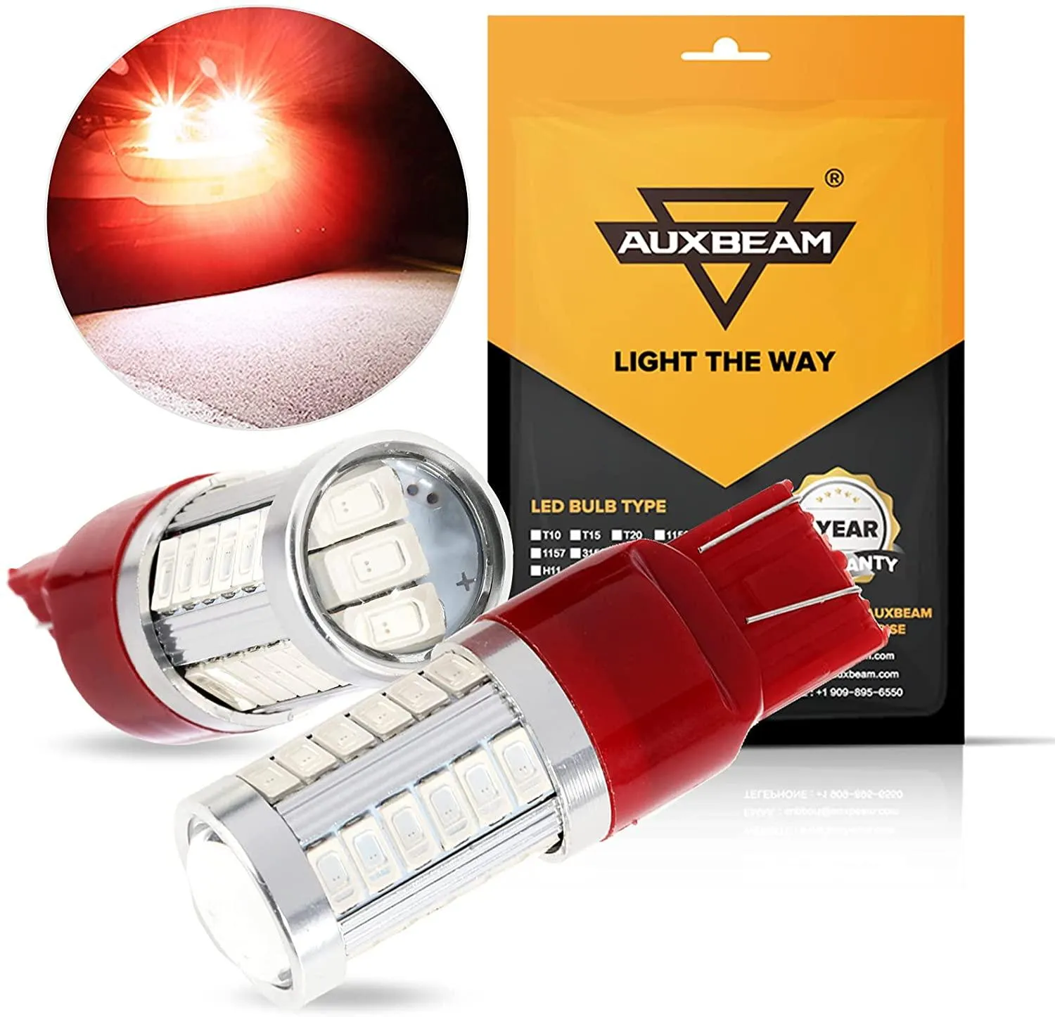 33pcs-LED 3020SMD Cool White/Amber/Red 8000LM LED Brake/Reverse/Parking/Tail/Turn signal Light