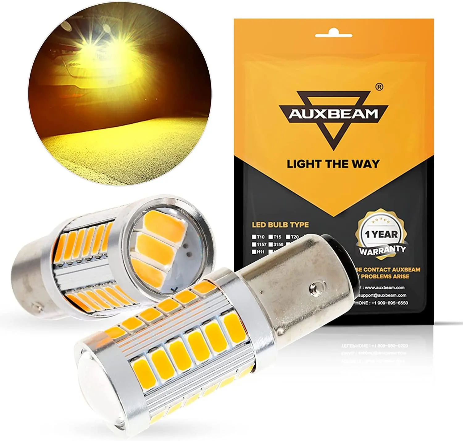 33pcs-LED 3020SMD Cool White/Amber/Red 8000LM LED Brake/Reverse/Parking/Tail/Turn signal Light