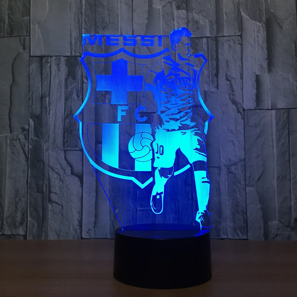 3D Visual illusion lamp Transparent Acrylic Night Light LED fairy Lampa Color changing Touch Table bulbing lambas Football 2017
