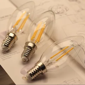 4PCS AC220V E14 4W Dimmable COB LED Candle Light Bulb   Smart WiFi Dimmer Light Switch Work With Amazon Alexa