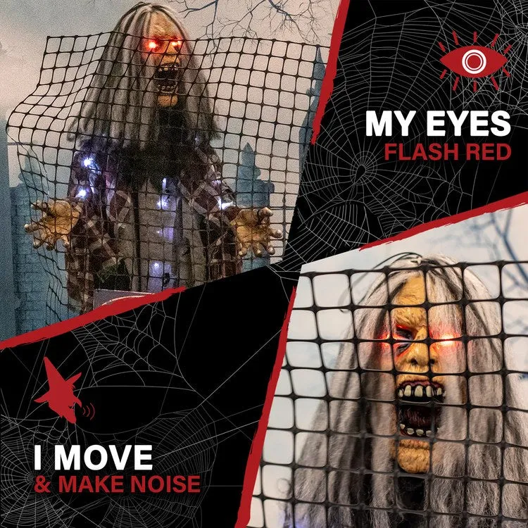 5' Break-Thru Barry the Animated Electrified Zombie Indoor/Outdoor Battery-Operated Halloween Decoration