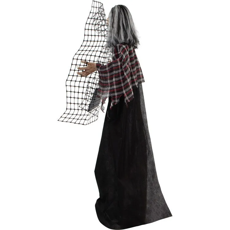 5' Break-Thru Barry the Animated Electrified Zombie Indoor/Outdoor Battery-Operated Halloween Decoration