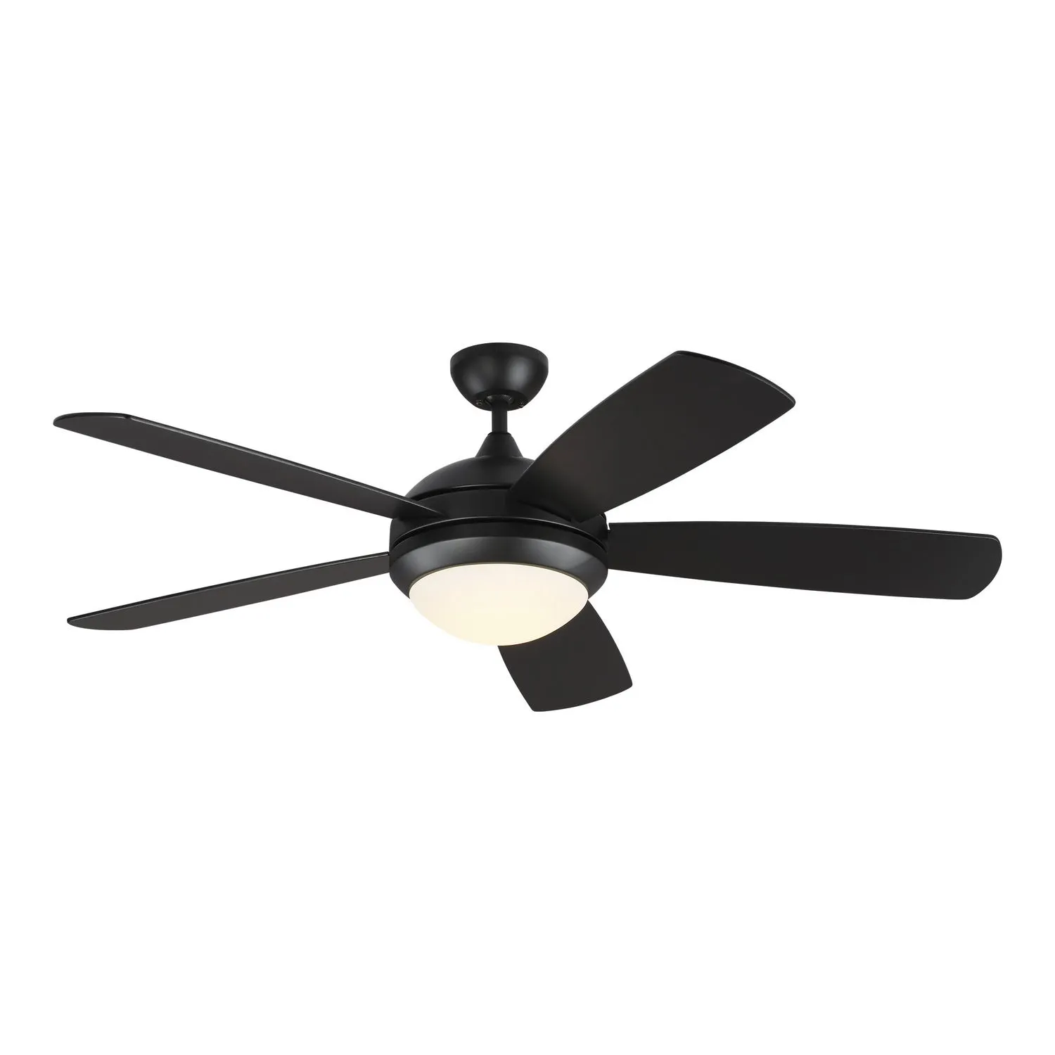 52" Ceiling Fan from the Discus 52 Smart Collection in Midnight Black Finish by Generation Lighting