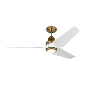 52" Ceiling Fan from the Ruhlmann 52 Smart LED Collection in Hand Rubbed Antique Brass Finish by Visual Comfort Fan