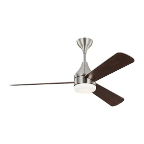 52" Ceiling Fan from the Streaming 52 Smart LED Collection in Brushed Steel Finish by Visual Comfort Fan