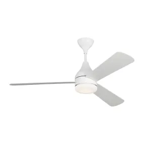 52" Ceiling Fan from the Streaming 52 Smart LED Collection in Matte White Finish by Visual Comfort Fan