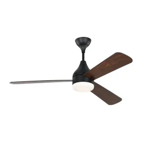 52" Ceiling Fan from the Streaming 52 Smart LED Collection in Midnight Black Finish by Visual Comfort Fan