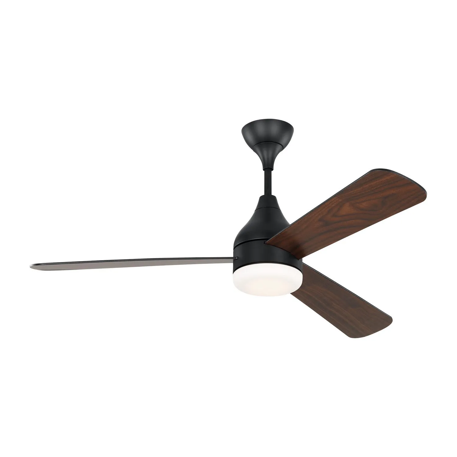52" Ceiling Fan from the Streaming 52 Smart LED Collection in Midnight Black Finish by Visual Comfort Fan