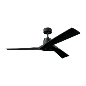 52"Ceiling Fan from the Alma 52 Smart Collection in Midnight Black Finish by Visual Comfort Fan