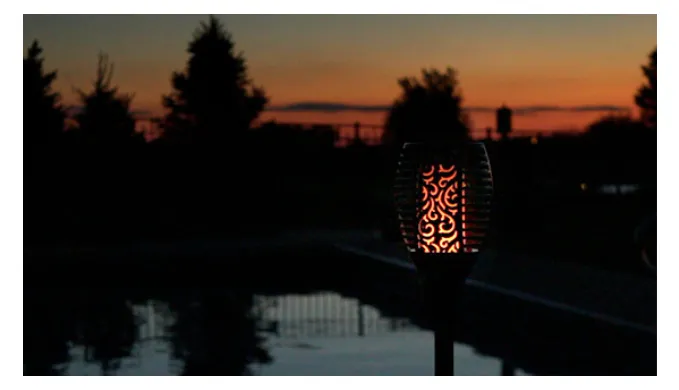 6 Pack: Solar Flickering Flame Stake Lights (Smaller Qty Packs Available) - Ships Next Day!