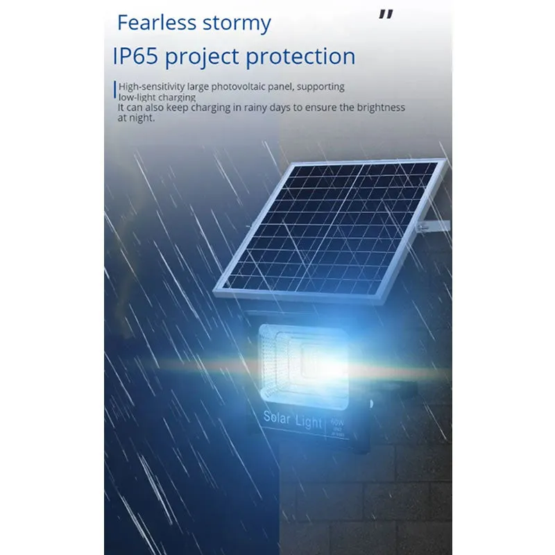 600W Solar Powered Led Flood Light With Panel And Remote