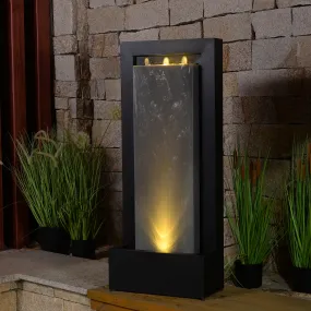 79532-L-BG -  Zinc Metal Fountain with LED Lights - Serenity in Motion