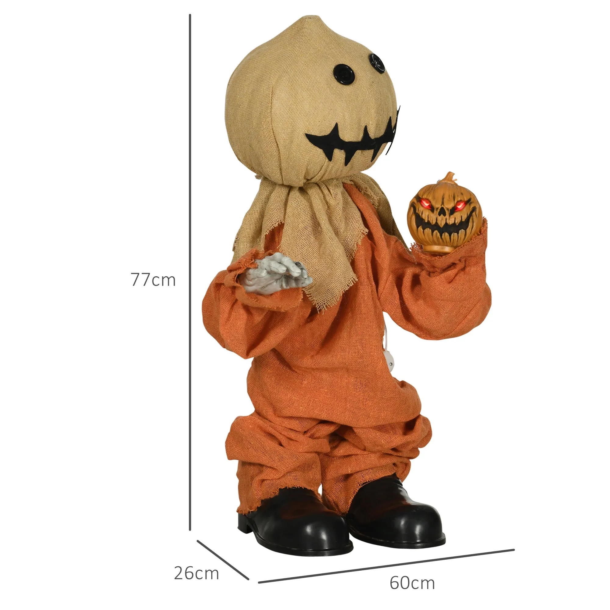 80cm Outdoor Halloween Witch Prop Decoration with Light Up Eyes